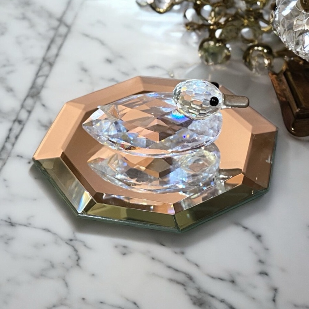 Vintage SWAROVSKI Mini Duck Retired Faceted Crystal Number 010032 MINT - Picture 3 of 9